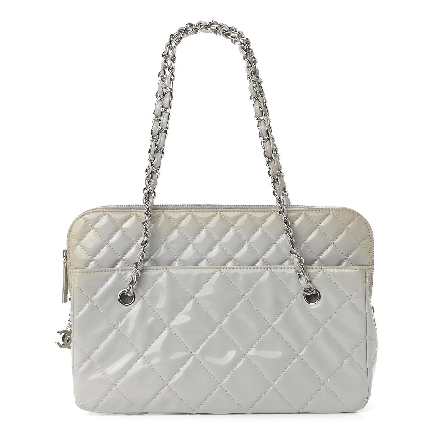 Vinyl Quilted In the Business Camera Case Light Grey