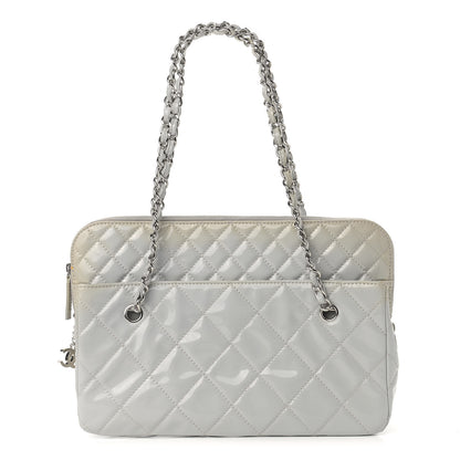Chanel Vinyl Quilted In the Business Camera Case Light Grey 1 of 15