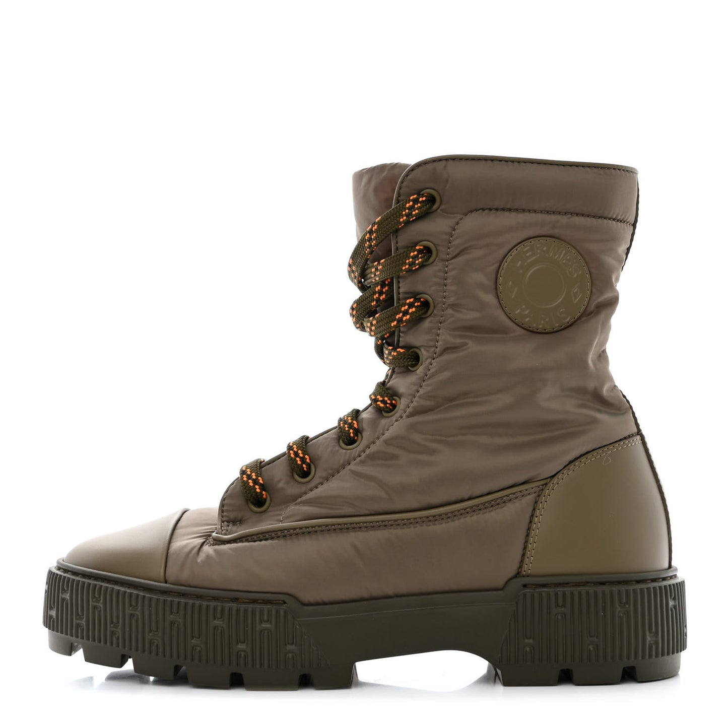 Calfskin Parachute Fresh Ankle Boots 37 Khaki
