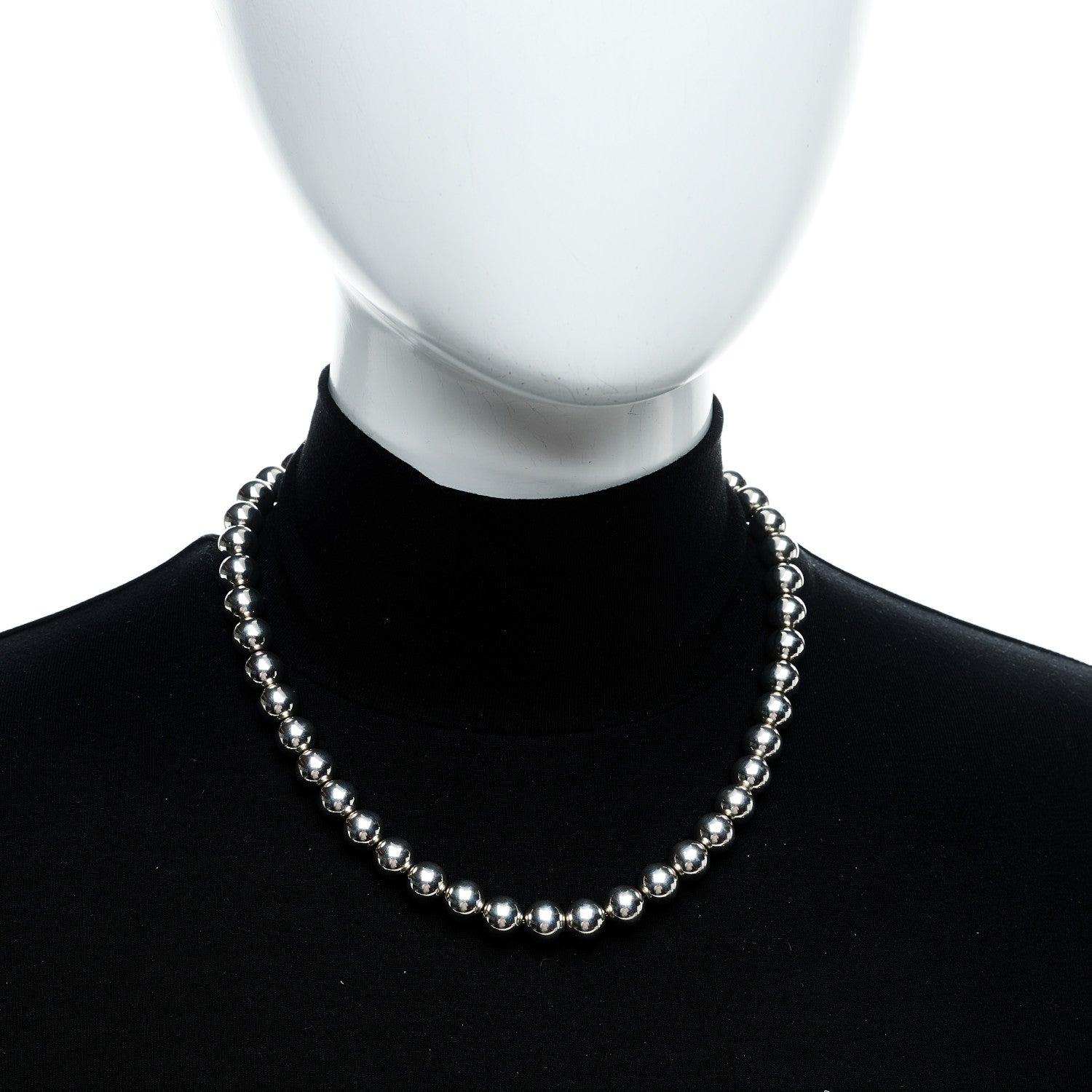 Tiffany Sterling Silver 10mm Hardwear Ball Necklace 2 of 5