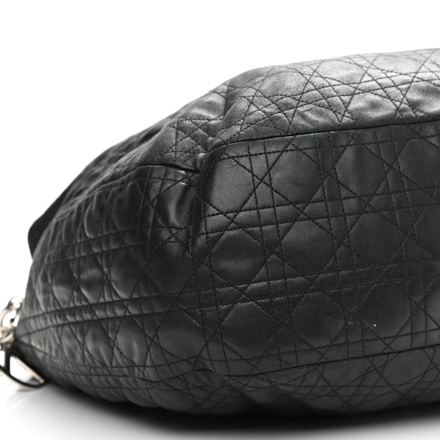 Lambskin Cannage Large Dior Soft Hobo Black