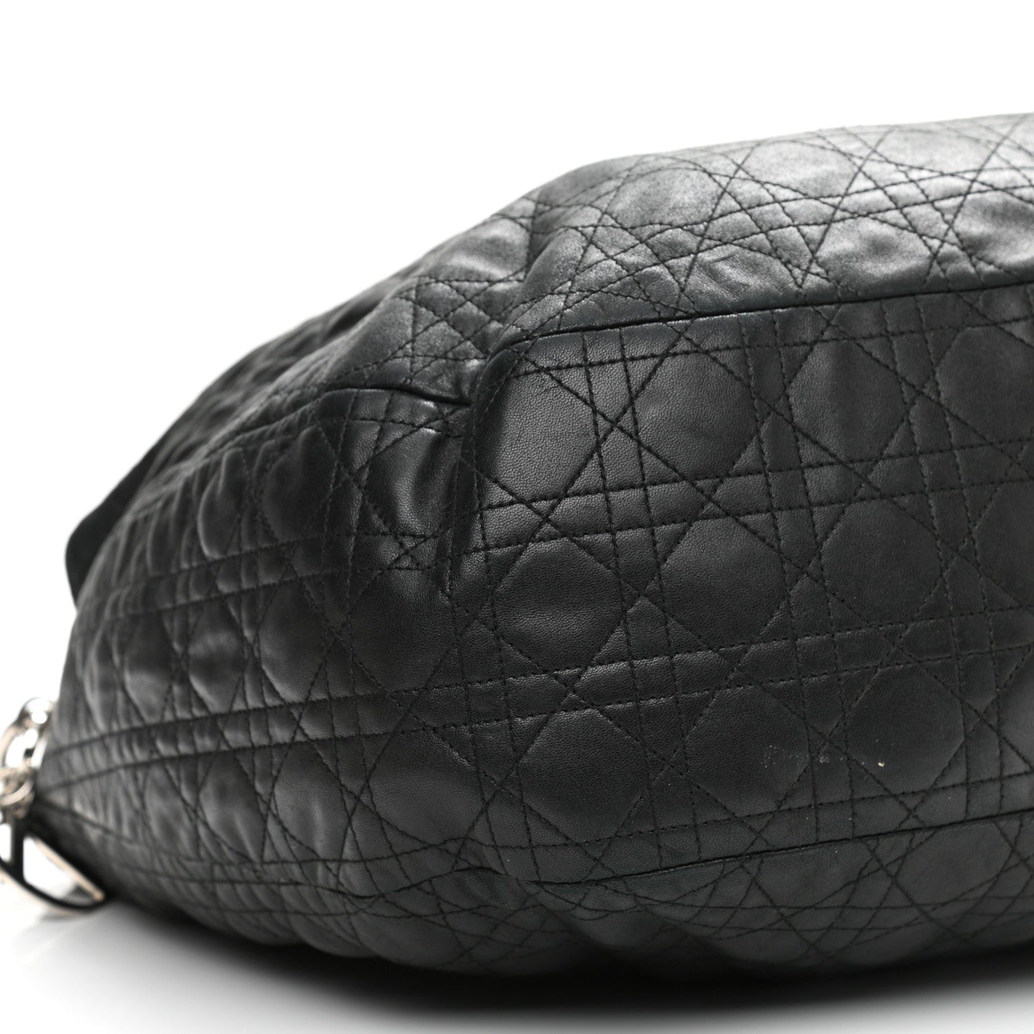 Christian Dior Lambskin Cannage Large Dior Soft Hobo Black 9 of 16