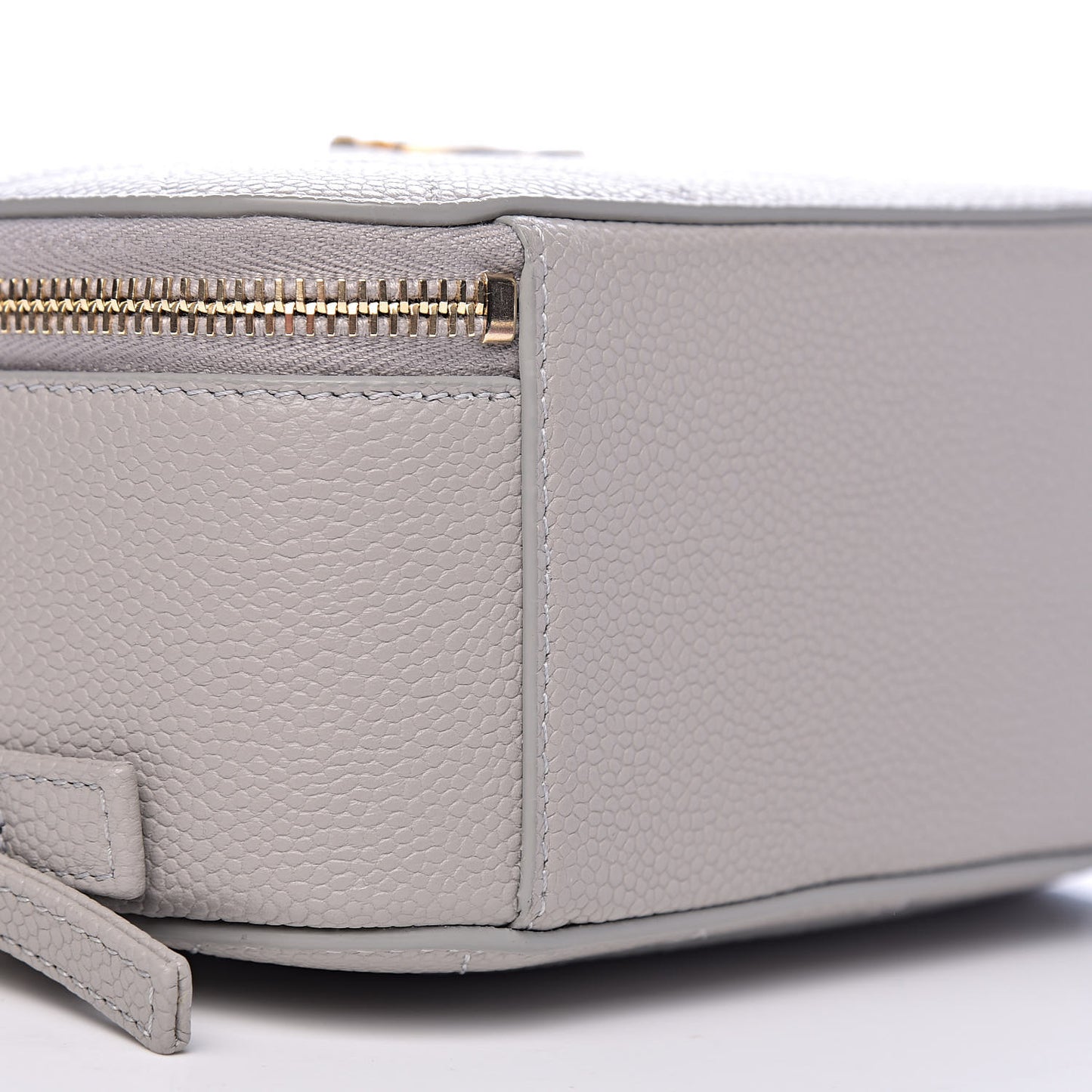 Caviar Quilted Small Camera Case Grey