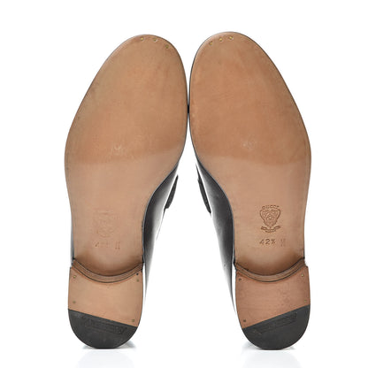 Gucci Calfskin Cirano Lux Web Mens 1953 Horsebit Loafers 42.5 Brown 5 of 12