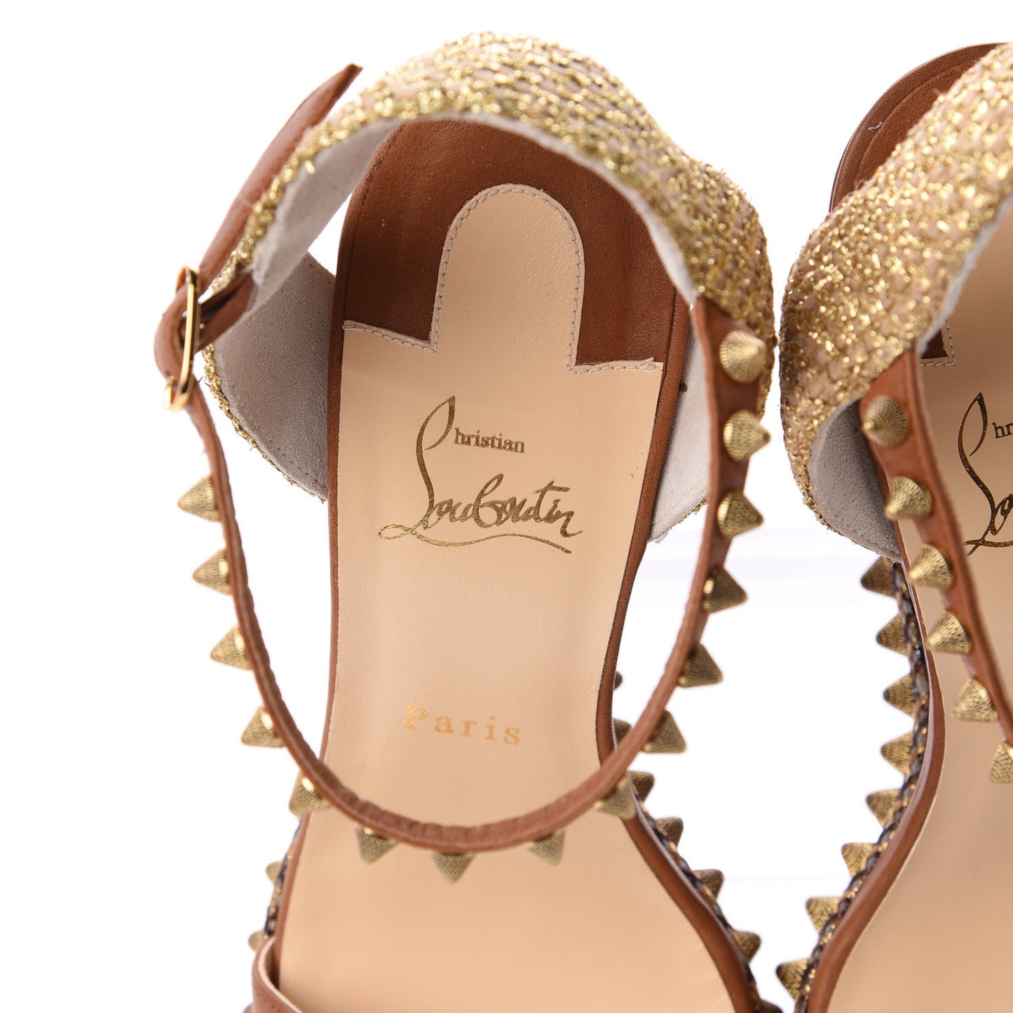 Calfskin Cordorella 110 Wedge Sandals 41 Version Cuoio