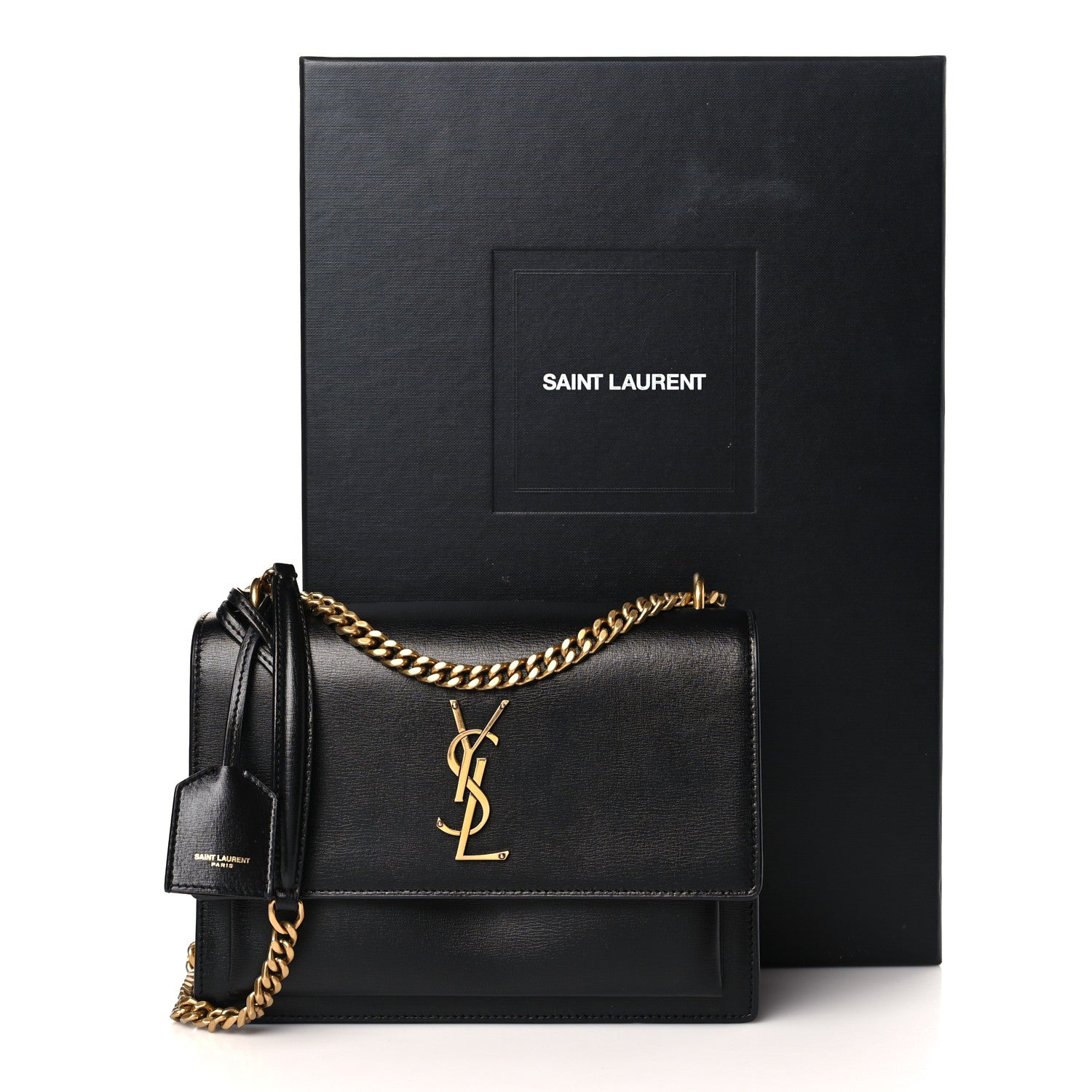 Saint Laurent Calfskin Medium Monogram Sunset Black 9 of 9