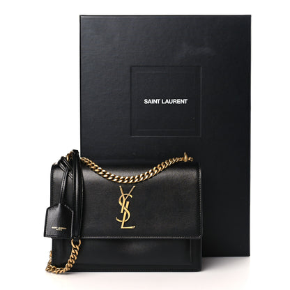 Saint Laurent Calfskin Medium Monogram Sunset Black 9 of 9
