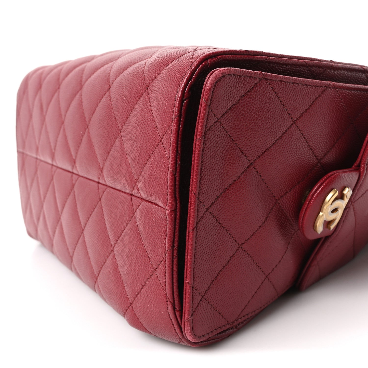 Chanel Caviar Quilted Small Chanel 25 Handbag Burgundy 10 of 11