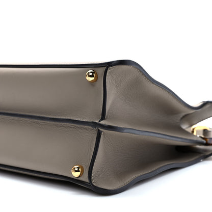 Fendi Vitello Seta Shiny Nappa Plexiglass Medium Peekaboo I SEE U Satchel Tortora 15 of 15