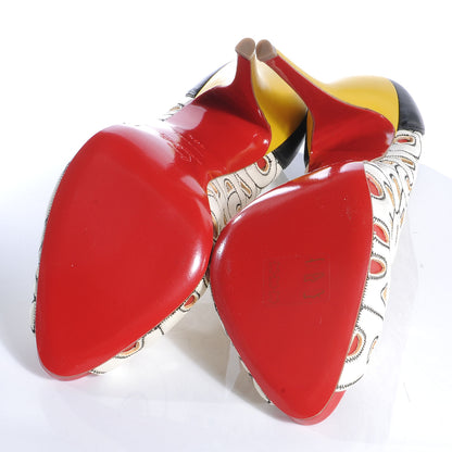 Christian Louboutin Nappa Tell Me Peep Toe 120 Platform Pumps White 40.5 5 of 7
