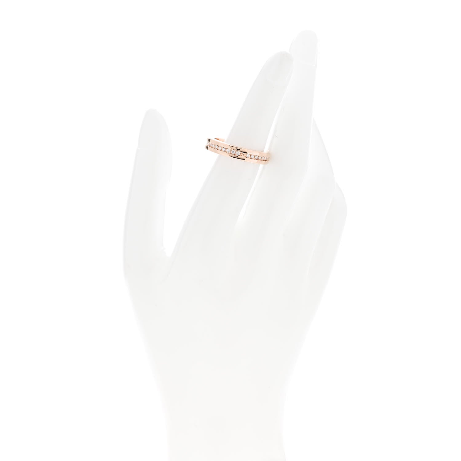 Bulgari 18K Rose Gold Diamond B.Zero1 One-Band Pave Ring 59 8.75 2 of 5