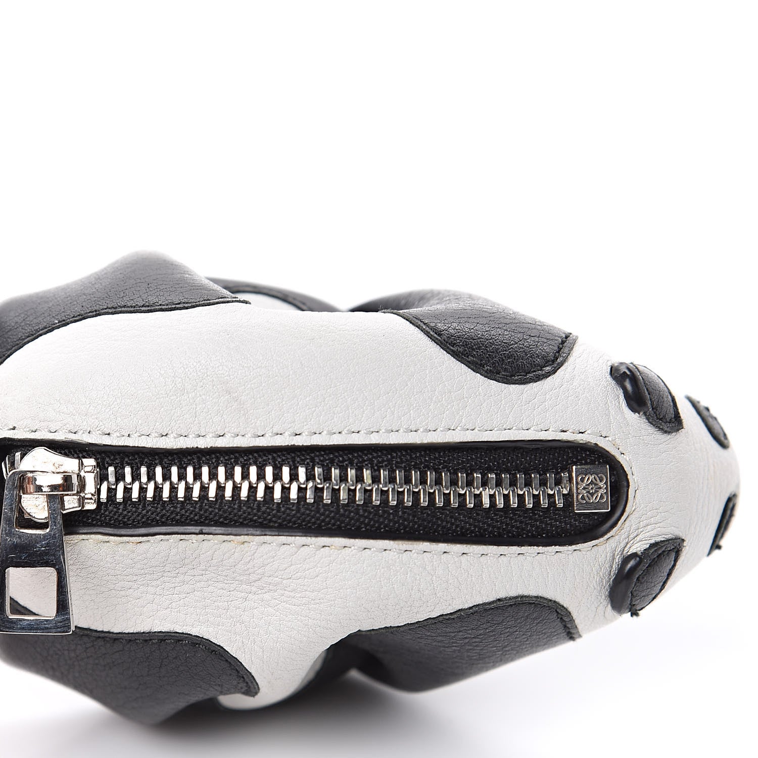 Loewe Calfskin Panda Coin Pouch Bag Charm Key Holder Black White 5 of 5