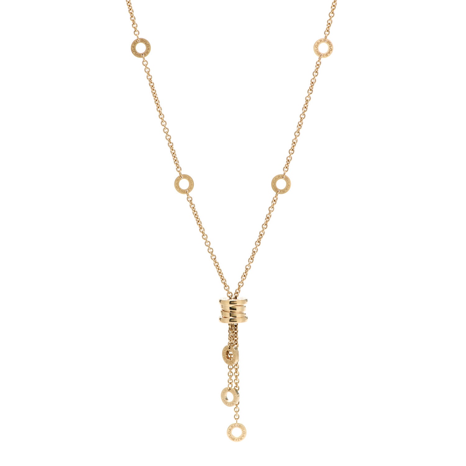 Bulgari 18K Yellow Gold B.Zero1 Lavalier Necklace 1 of 5