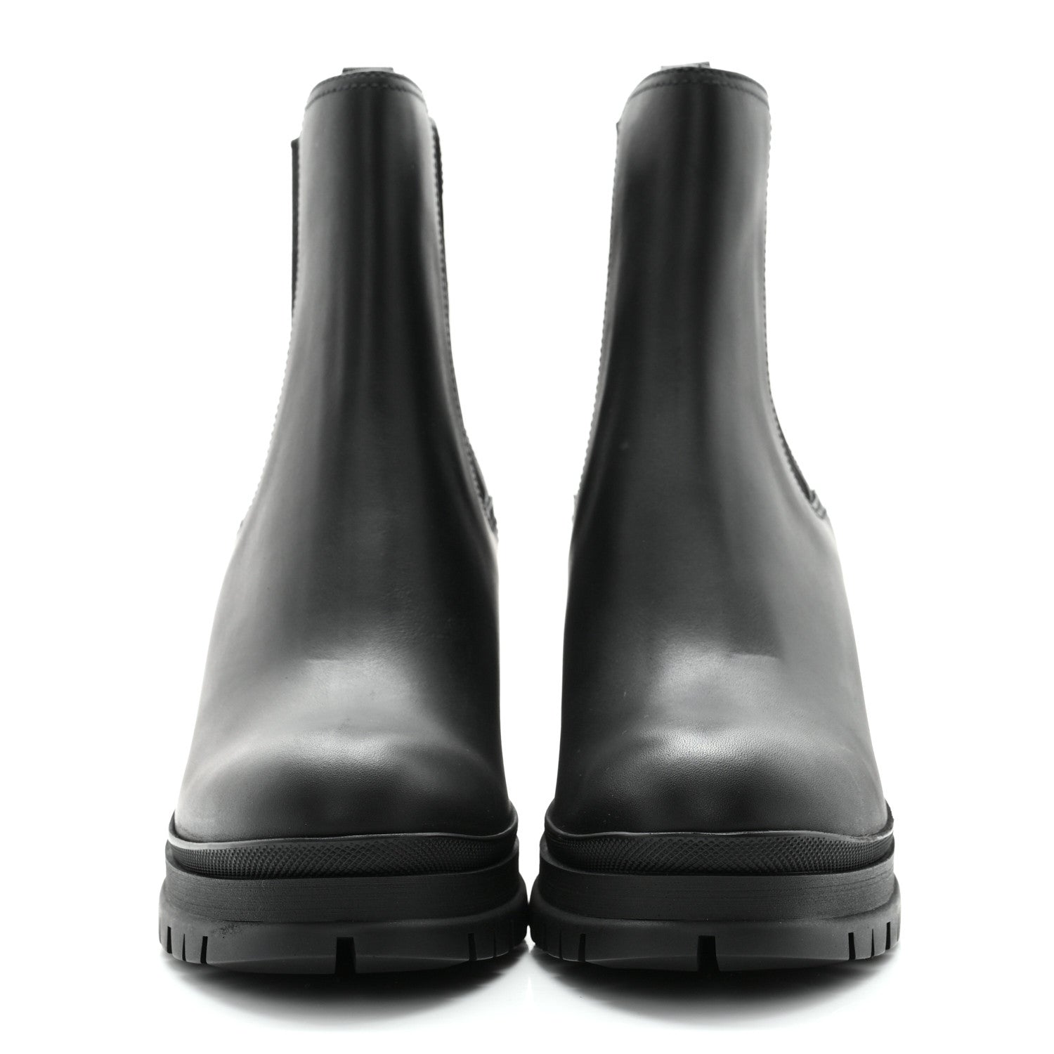 Prada Vitello Montana Lug Sole Chelsea 55mm Boots 40 Black 2 of 9