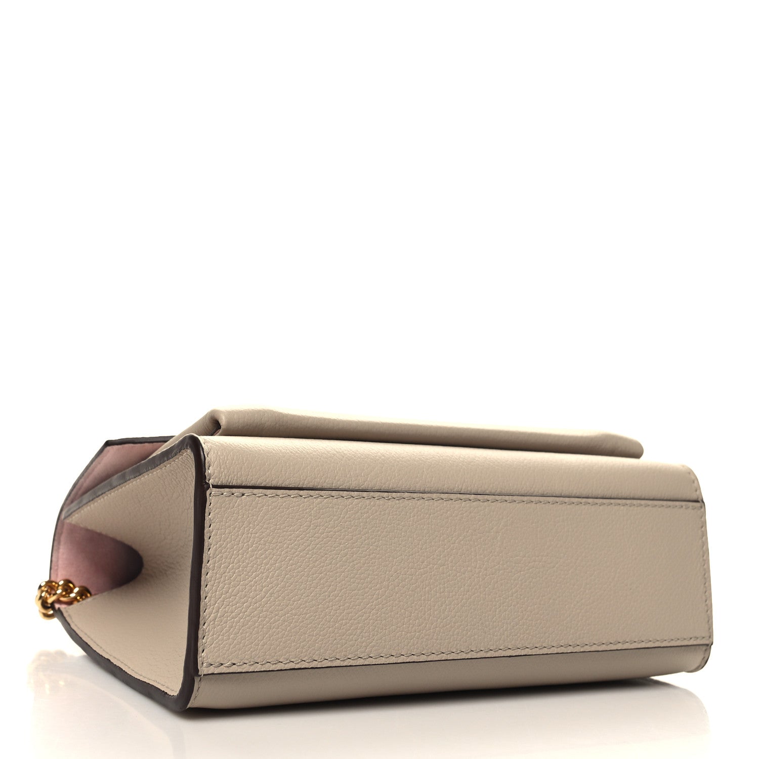 Louis Vuitton Soft Calfskin Mylockme Chain Bag BB Greige 4 of 10