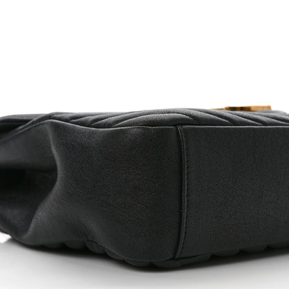 Saint Laurent Sheepskin Matelasse Chevron Monogram Large College Satchel Black 7 of 11