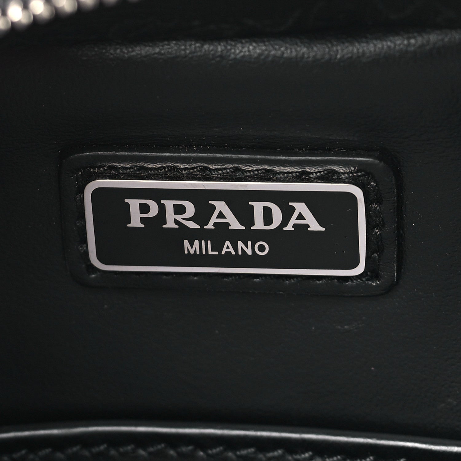 Prada Saffiano Travel Brique Crossbody Messenger Bag Black 6 of 10