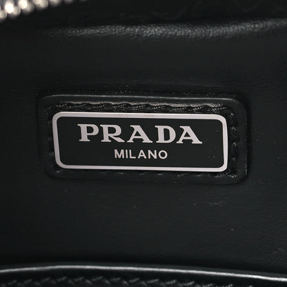 Prada Saffiano Travel Brique Crossbody Messenger Bag Black 6 of 10