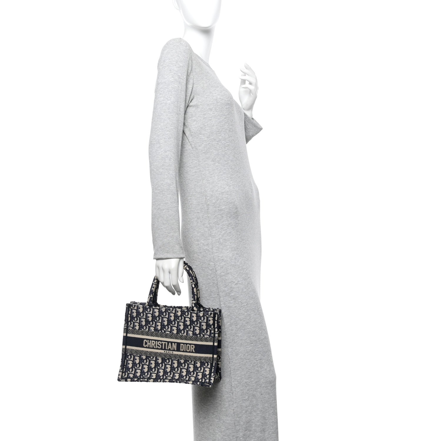 Christian Dior Oblique Small Book Tote Blue Multicolor 2 of 15