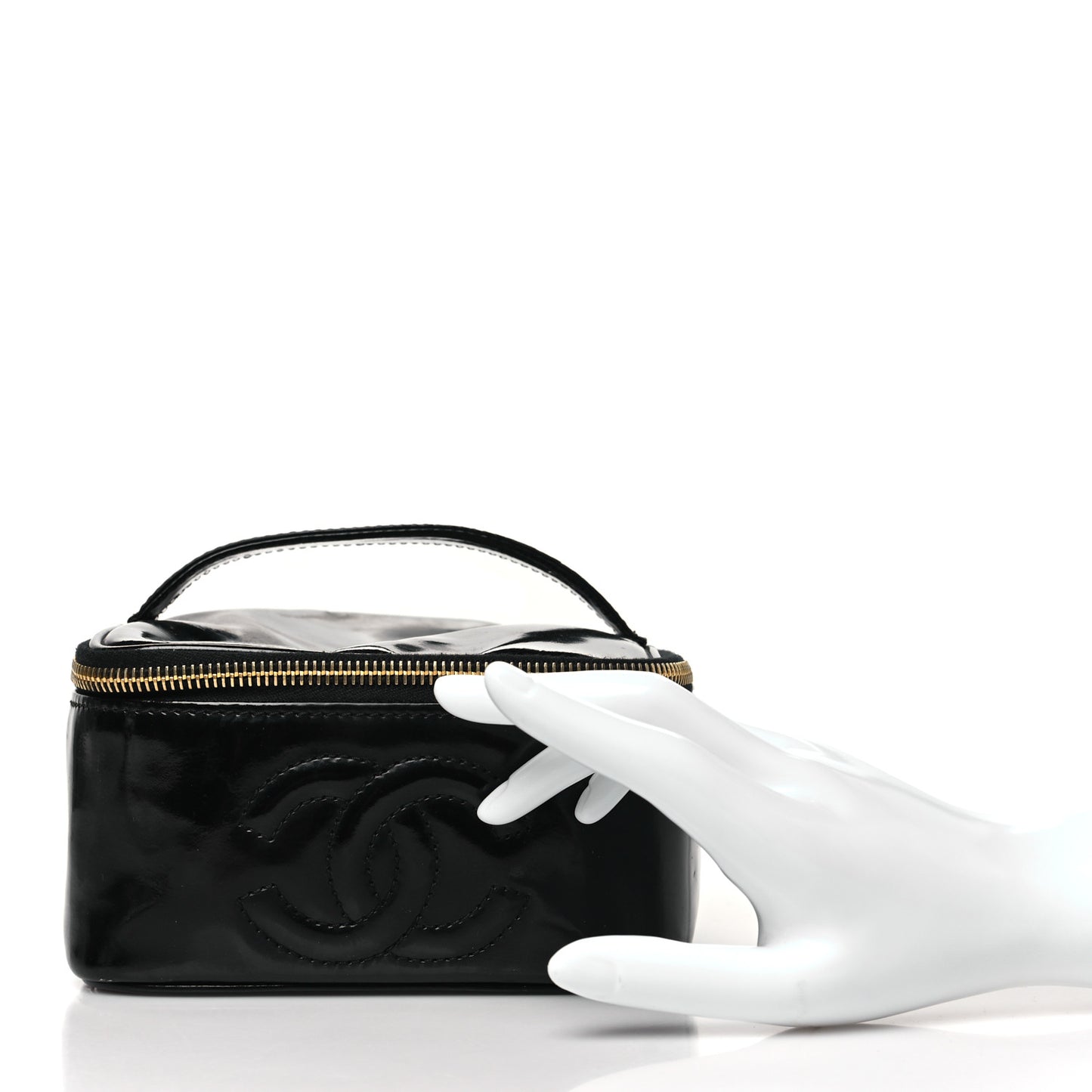 Patent Vanity Cosmetic Case Black Black