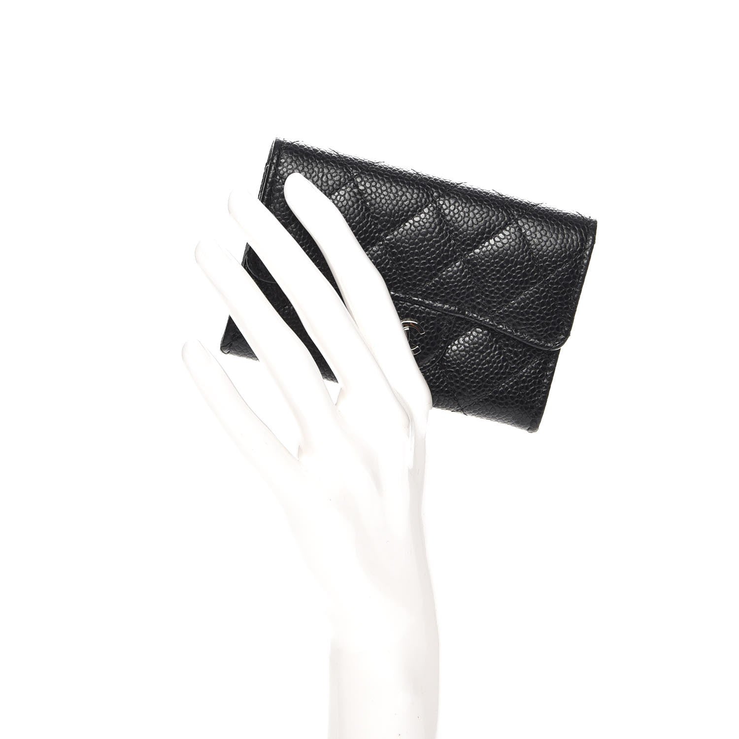 Chanel Caviar Quilted Flap Card Holder Black 2 of 8