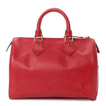 Louis Vuitton Epi Speedy 25 Castillan Red 1 of 13