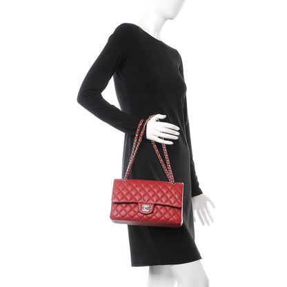 Chanel Caviar Quilted Medium Double Flap Red 2 of 7