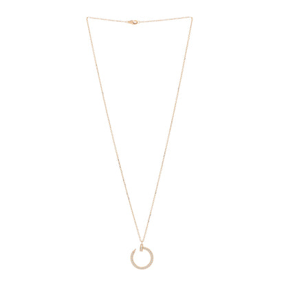 Cartier 18K Pink Gold Diamond Juste Un Clou Paved Pendant Necklace 2 of 7