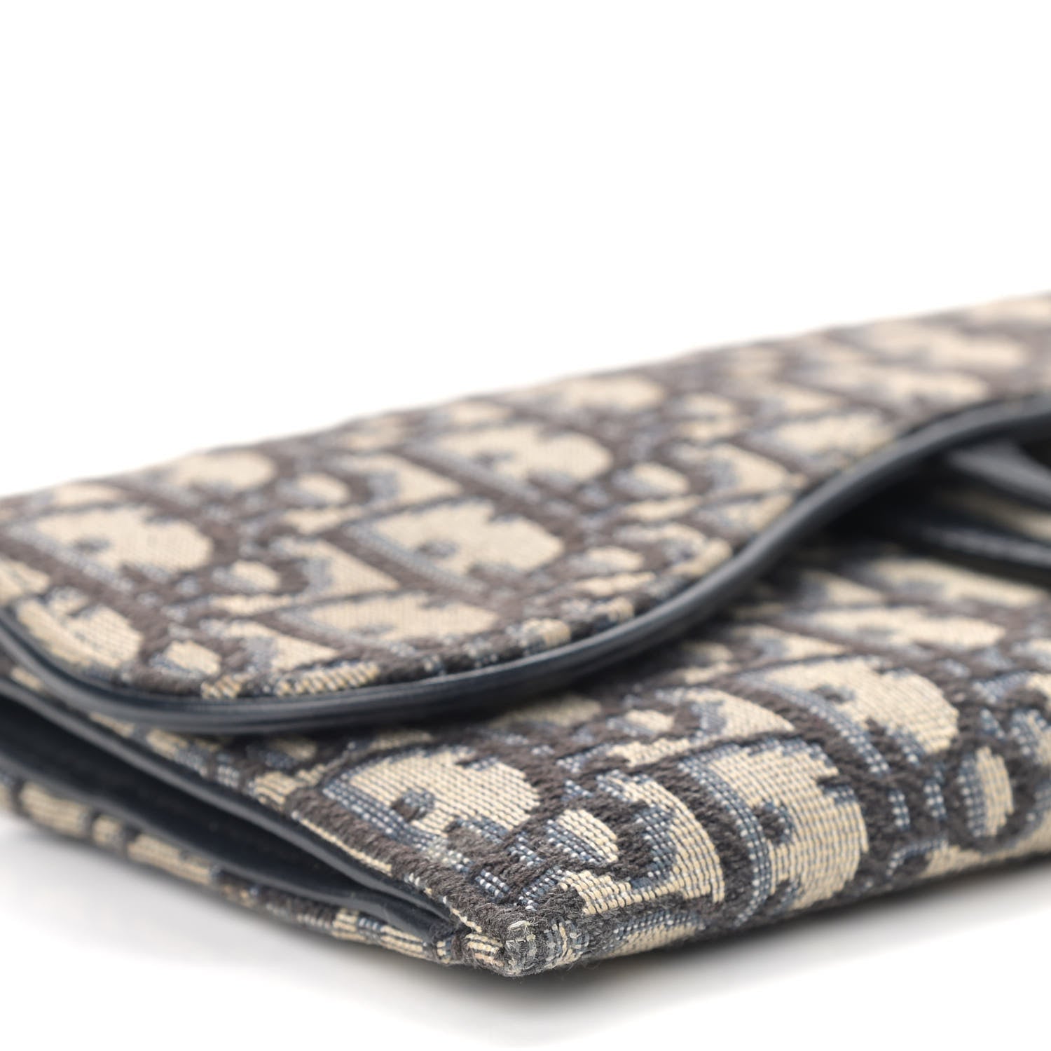 Christian Dior Oblique Saddle Chain Long Wallet Blue 9 of 11