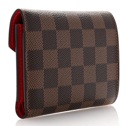 Louis Vuitton Damier Ebene Victorine Wallet Cherry 3 of 7