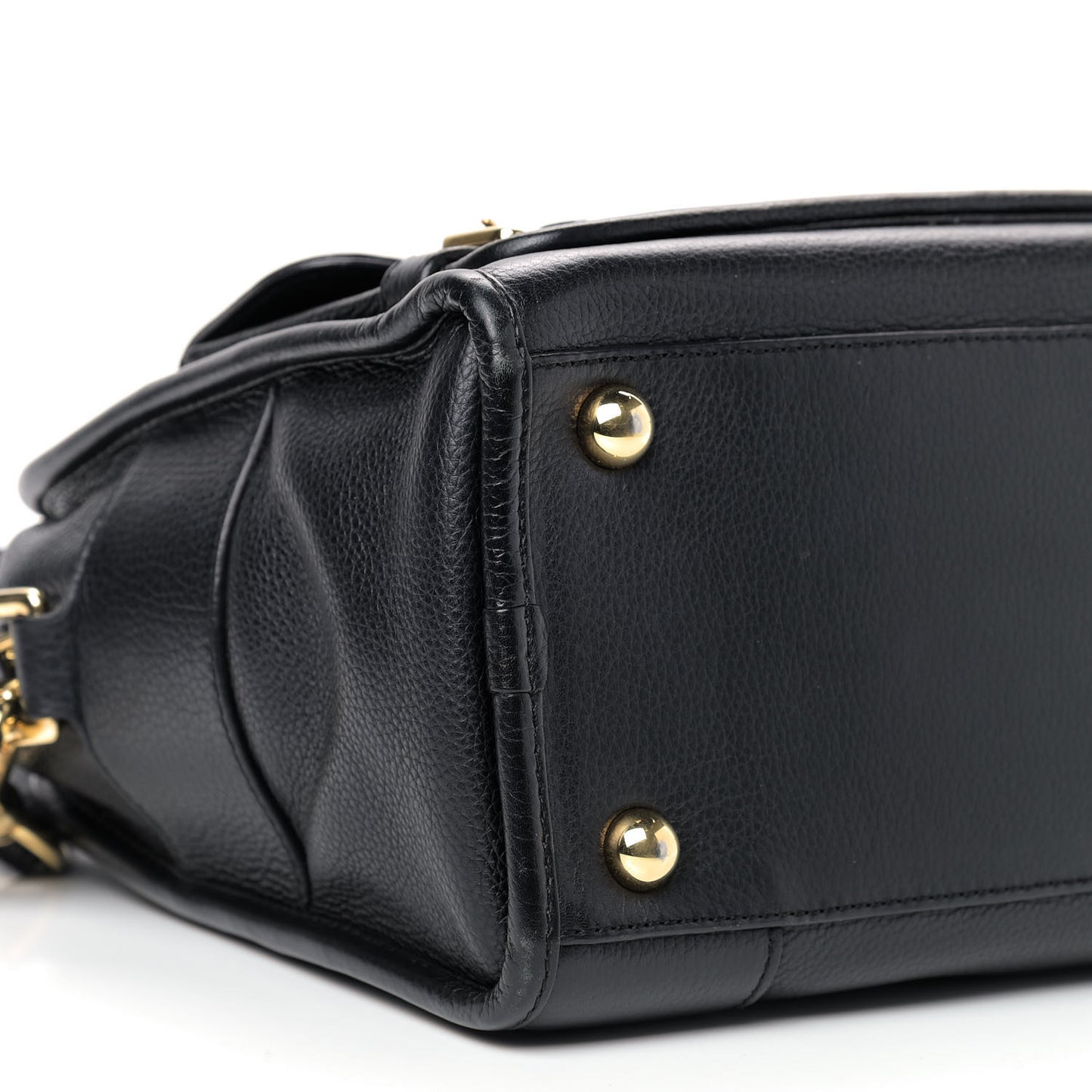 Grained Calfskin Cruz Tote Black
