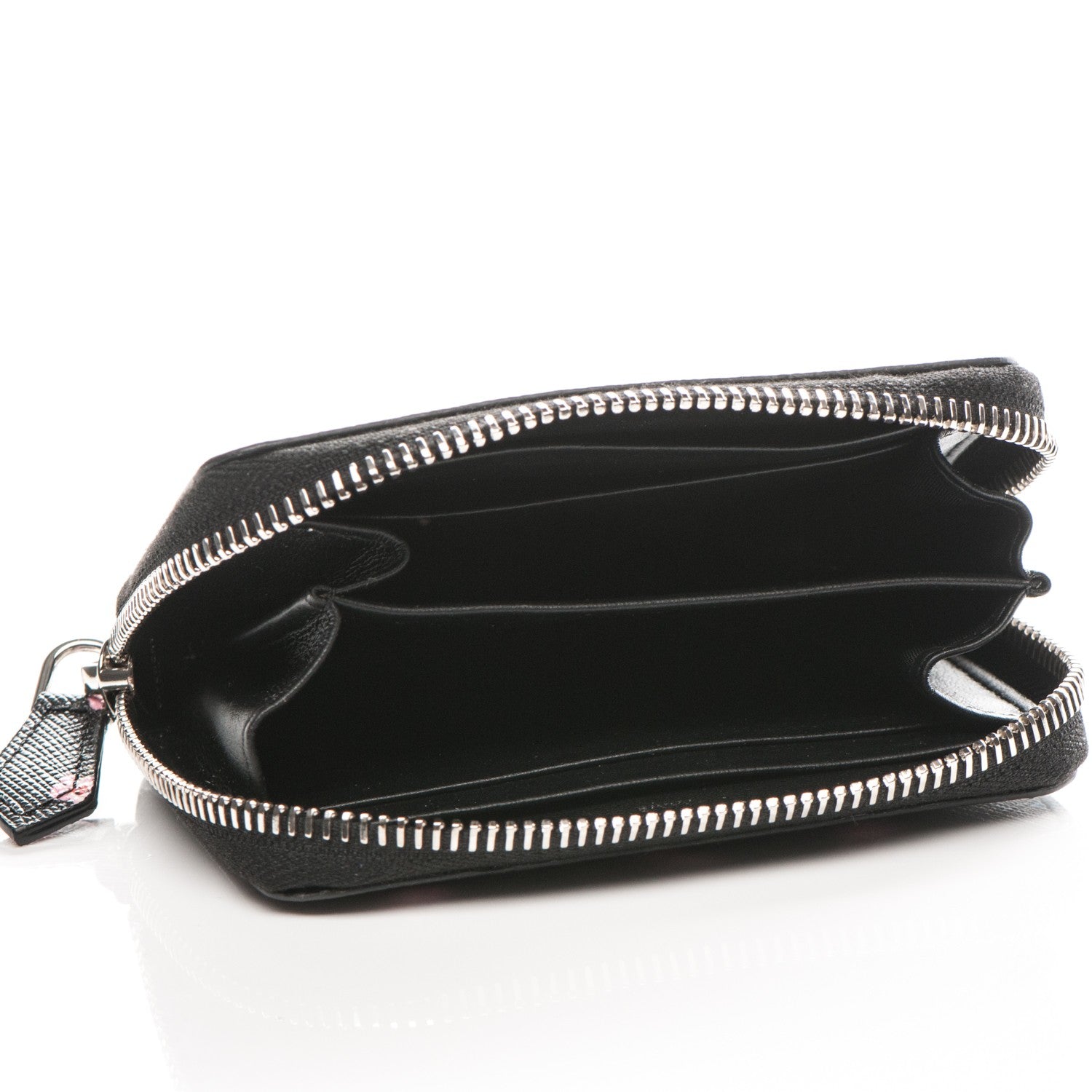 Givenchy Textured Coated Canvas Hibiscus Print Mini Zip Wallet Black Multicolor 5 of 8