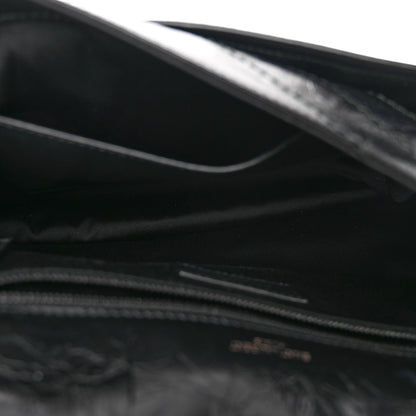 Saint Laurent Crinkled Calfskin Matelasse Monogram Medium Niki Chain Satchel Black 4 of 8