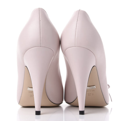 Gucci Nappa Bow High Heel Pumps 37.5 Light Powder Pink 7 of 11
