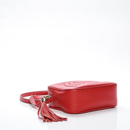 Gucci Pebbled Calfskin Small Soho Disco Bag Tabasco Red 4 of 6