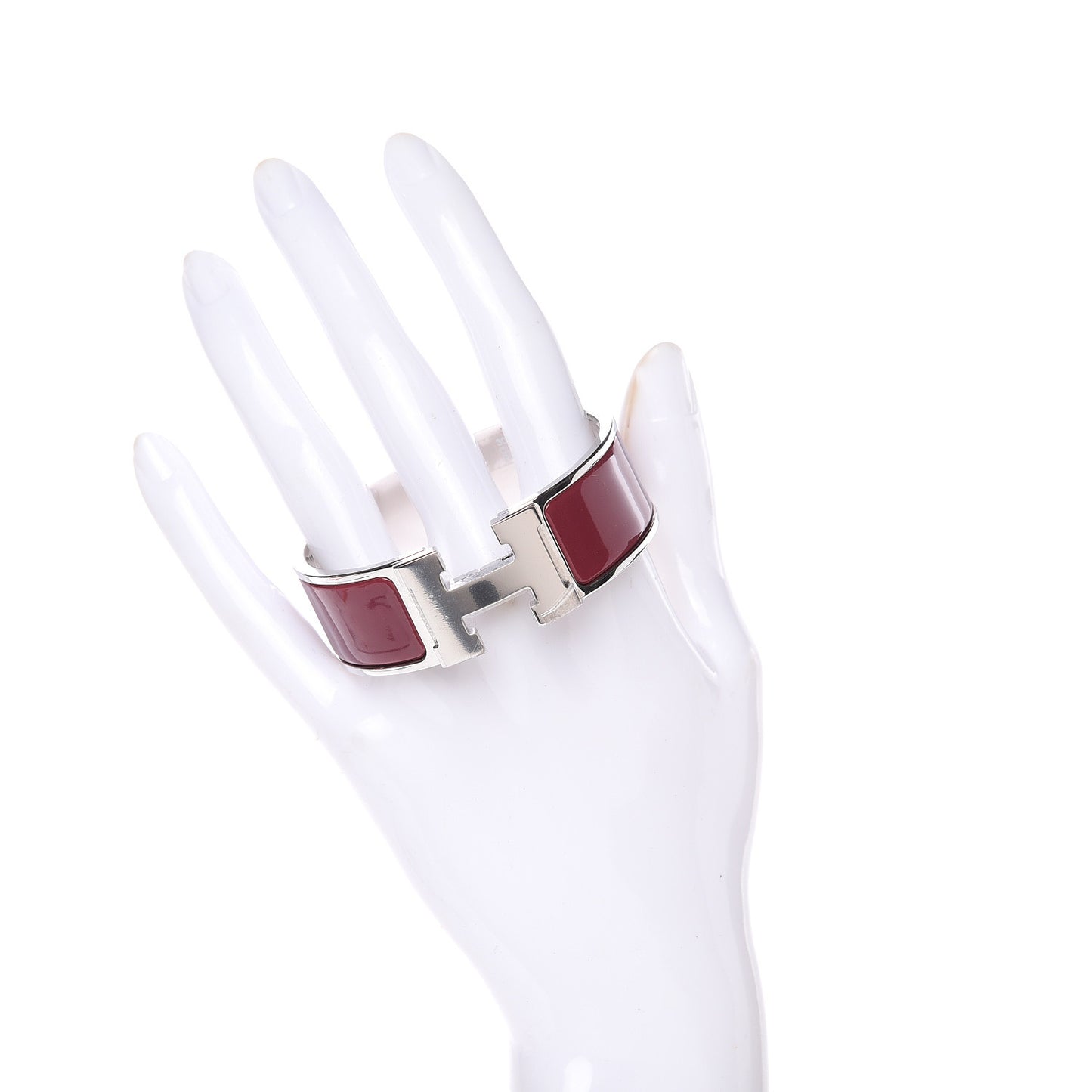 Enamel Wide Clic Clac H Bracelet PM Rouge De Chine
