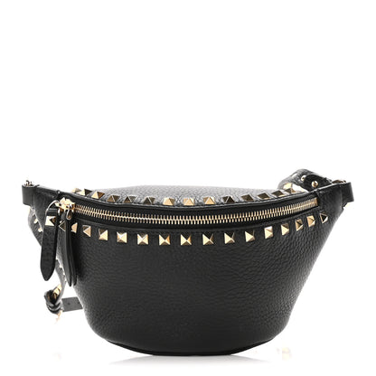 Valentino Garavani Calfskin Rockstud Belt Bag Black 1 of 9