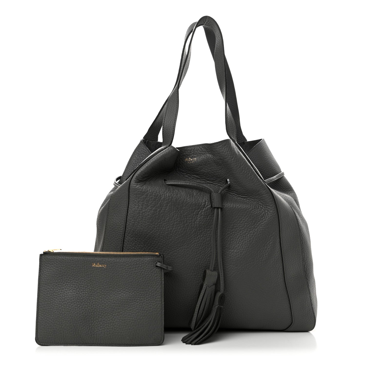Mulberry Heavy Grain Calfskin Millie Tote Charcoal 3 of 11