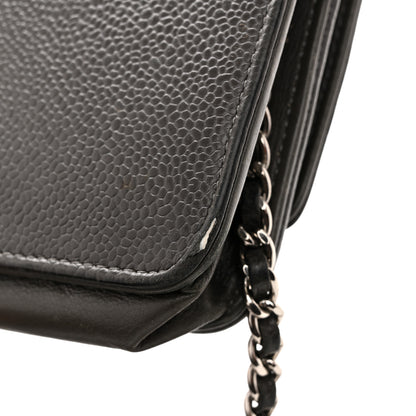 Chanel Caviar Timeless CC Wallet on Chain WOC Grey 13 of 15