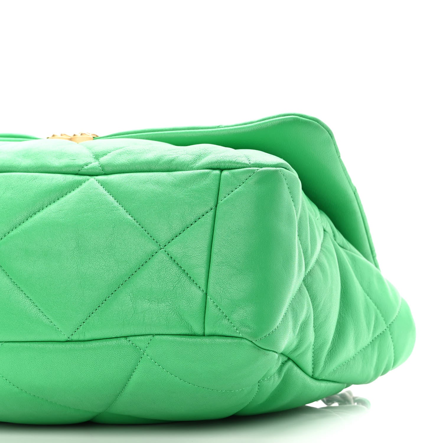 Chanel Lambskin Quilted Maxi Chanel 19 Flap Green 10 of 11