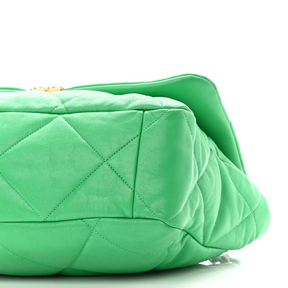 Chanel Lambskin Quilted Maxi Chanel 19 Flap Green 10 of 11