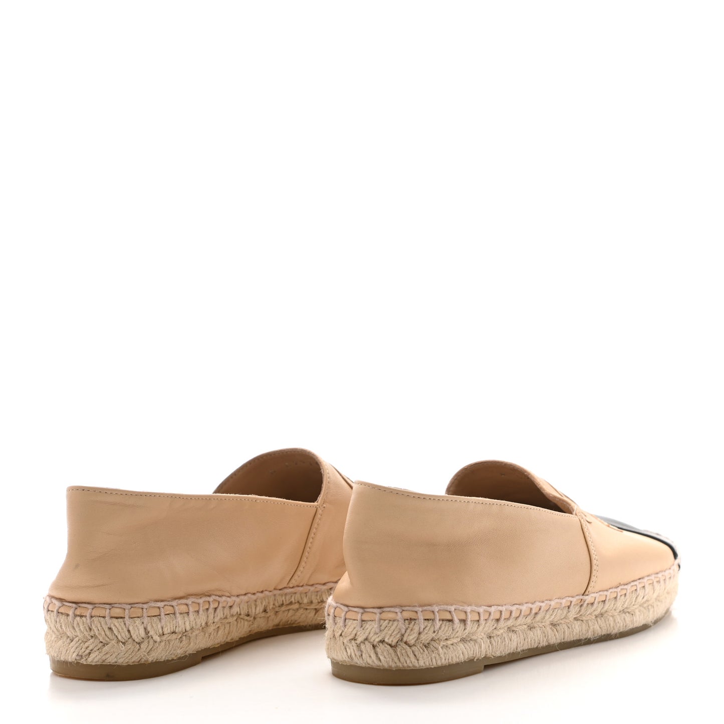 Lambskin CC Espadrilles 38 Beige Black