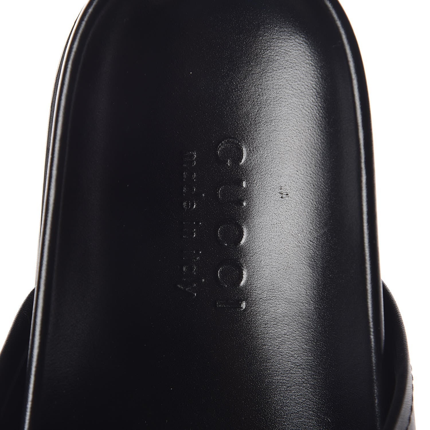 Gucci Calfskin Bee Star Embroidered Mens Horsebit River Slippers 11 Black 7 of 8