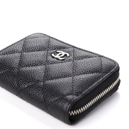 Chanel Caviar Quilted Zip Coin Purse Black 8 of 9
