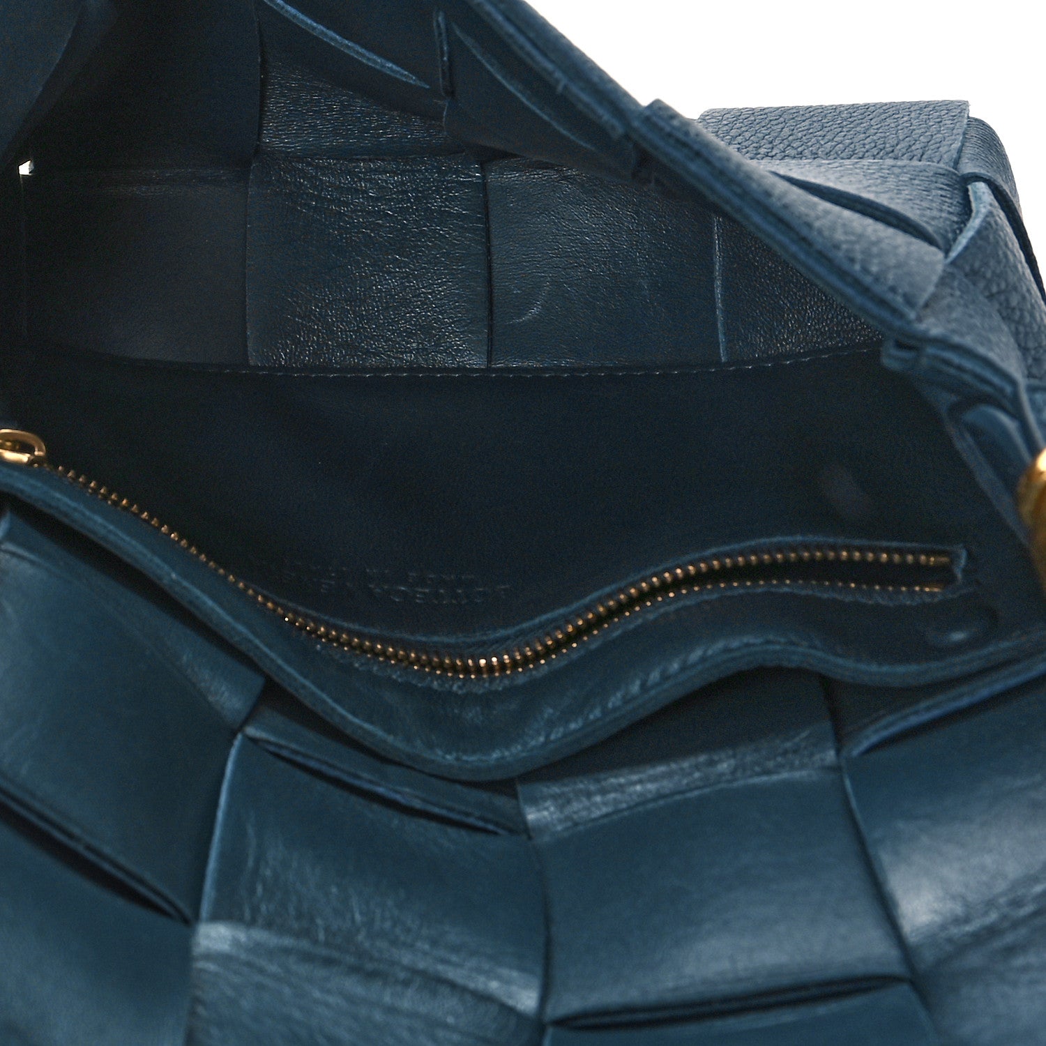 Bottega Veneta Grained Calfskin Maxi Intrecciato Cassette Crossbody Bag Deep Blue 5 of 8