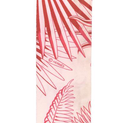 Hermes Silk Mythiques Phoenix Coloriages Twilly White Corail Blue Jean 3 of 7