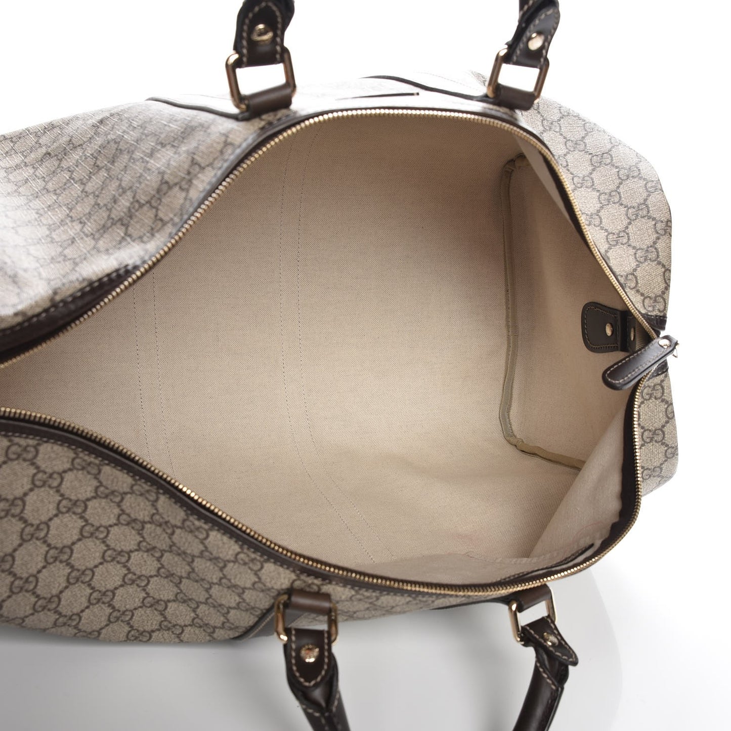 GG Plus Monogram Large Carry On Duffle Bag Brown