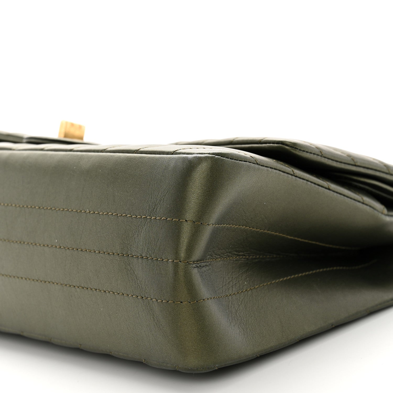 Chanel Metallic Calfskin Chevron Quilted 2.55 Reissue 226 Flap Green 10 of 10