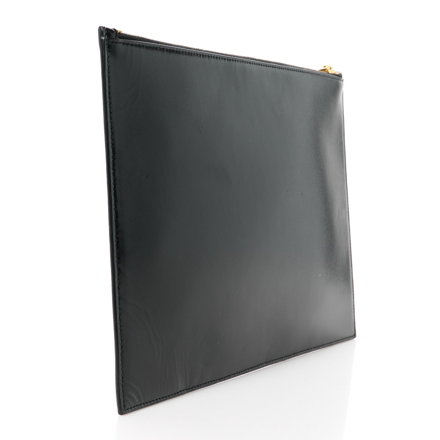 Saint Laurent Calfskin Medium Zip Clutch Black 3 of 11