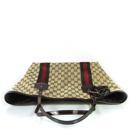 Monogram Web Large Jolie Tote Brown